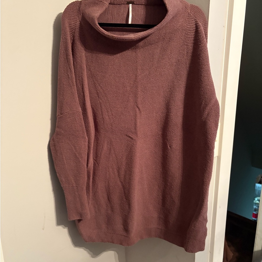Free People Dusty Rose Cowl Neck Sweater